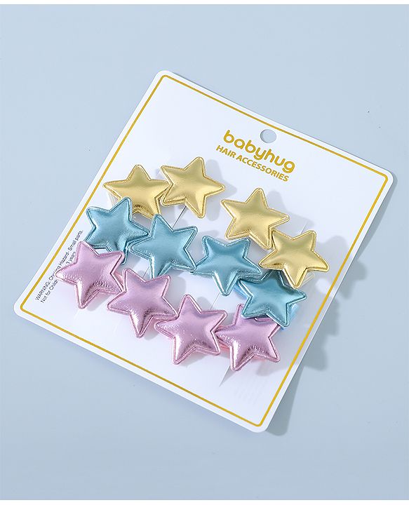 Babyhug Bow & Butterfly Clips Free Size Set of 6 - Multicolor