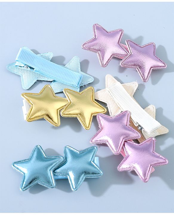 Babyhug Bow & Butterfly Clips Free Size Set of 6 - Multicolor