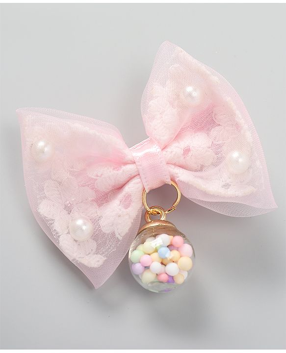 Babyhug Free Size Bow & Butterfly Clips Pack of 4 - Blue & Pink