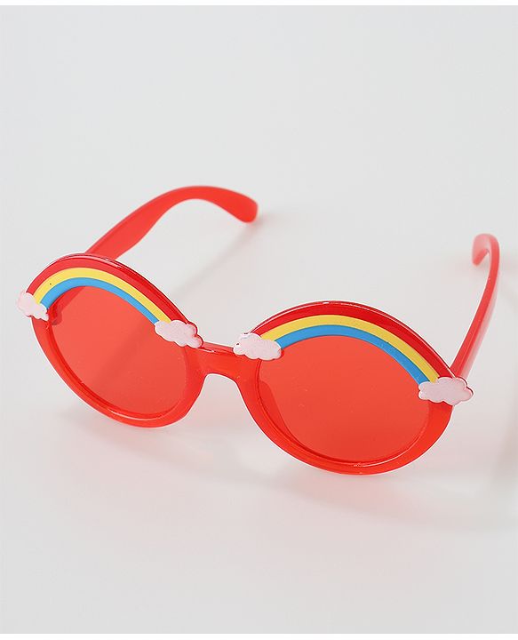 Babyhug Free Size Floral Headband with Sunglasses - Red