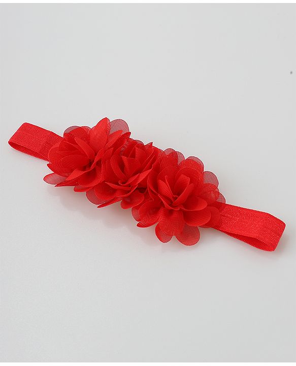 Babyhug Free Size Floral Headband with Sunglasses - Red