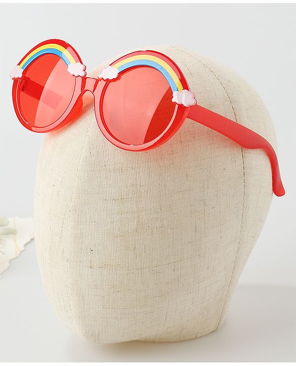 Babyhug Free Size Floral Headband with Sunglasses - Red
