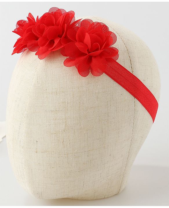 Babyhug Free Size Floral Headband with Sunglasses - Red
