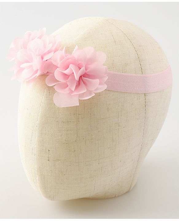 Babyhug Free Size Headband With Floral Corsage & Sunglasses - Light Pink