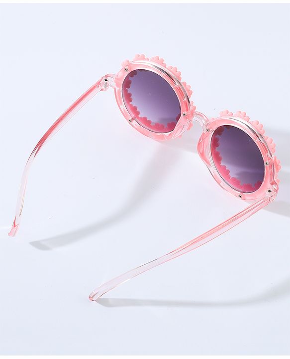 Babyhug Free Size Bow Headband & Sunglasses with Flowers - Pink