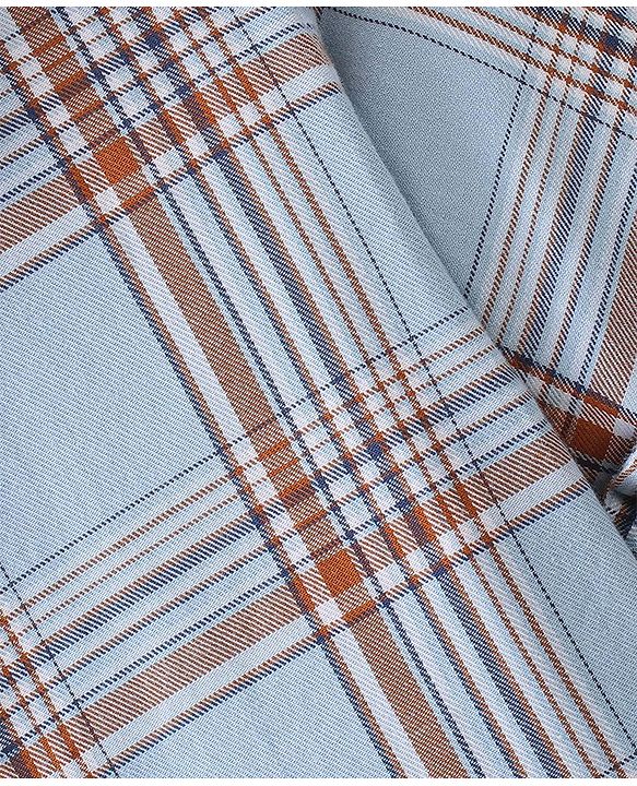 Babyhug Woven Full Sleeves Shirt Checkered with Bow - Blue