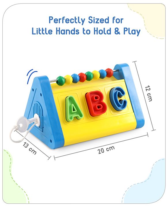 Babyhug Alphabets Numbers and Shape Sorter Set -Yellow & Blue