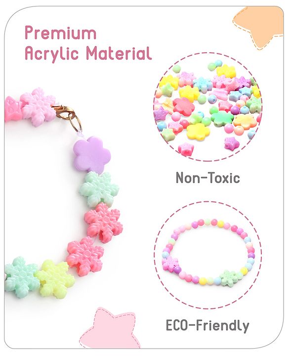Babyhug DIY Pastel Beads Jewellery Making Kit - Multicolour