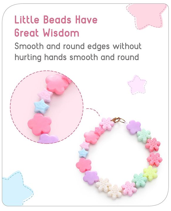 Babyhug DIY Pastel Beads Jewellery Making Kit - Multicolour