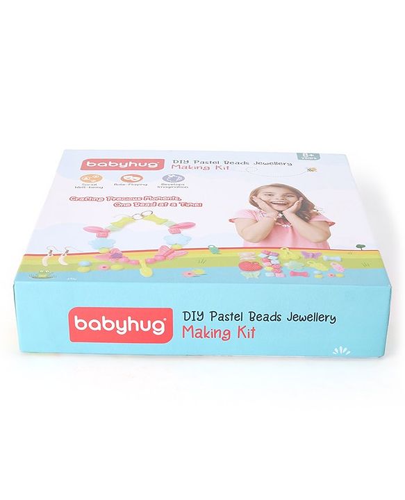 Babyhug DIY Pastel Beads Jewellery Making Kit - Multicolour