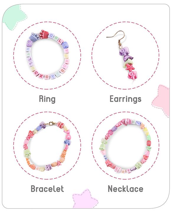 Babyhug DIY Acrylic Beads Jewellery Making Kit - Multicolour