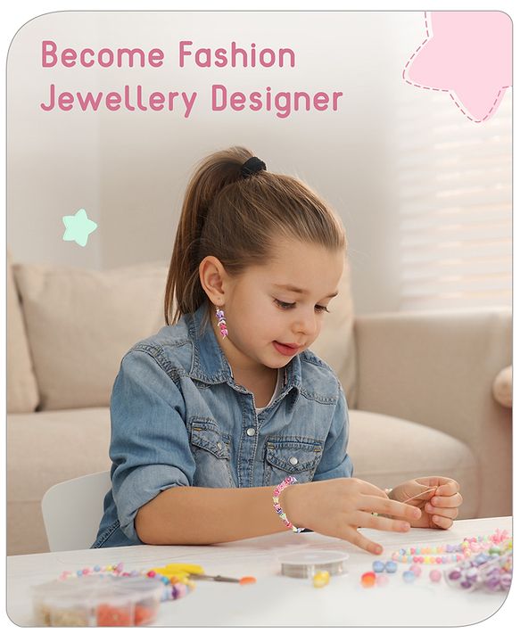 Babyhug DIY Acrylic Beads Jewellery Making Kit - Multicolour