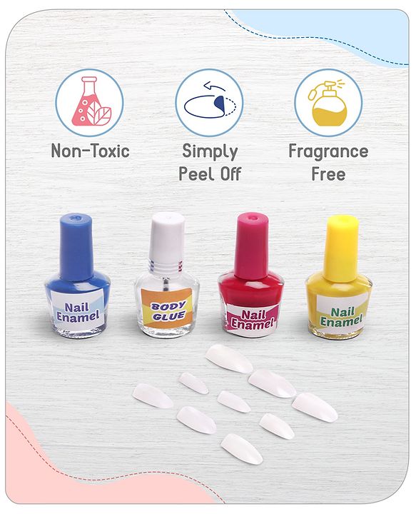Babyhug 3 in 1 Tattoo Nail Saloon and Pedicure Kit - Multicolour