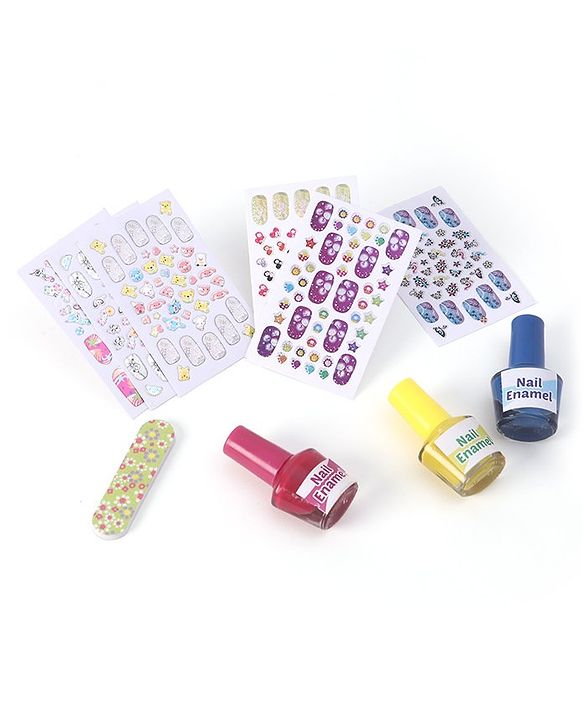 Babyhug 3 in 1 Tattoo Nail Saloon and Pedicure Kit - Multicolour