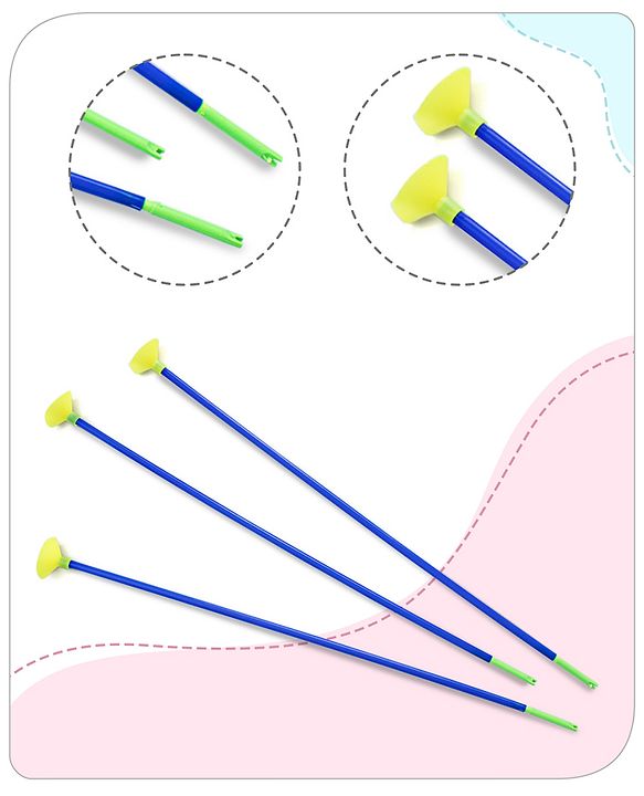 Babyhug Archery Set for Kids - Bow & 3 Suction Cup Arrows with Target Board | Safe Indoor & Outdoor Garden Play Toy for Boys & Girls | Improves Focus & Motor Skills | Ideal Birthday Gift