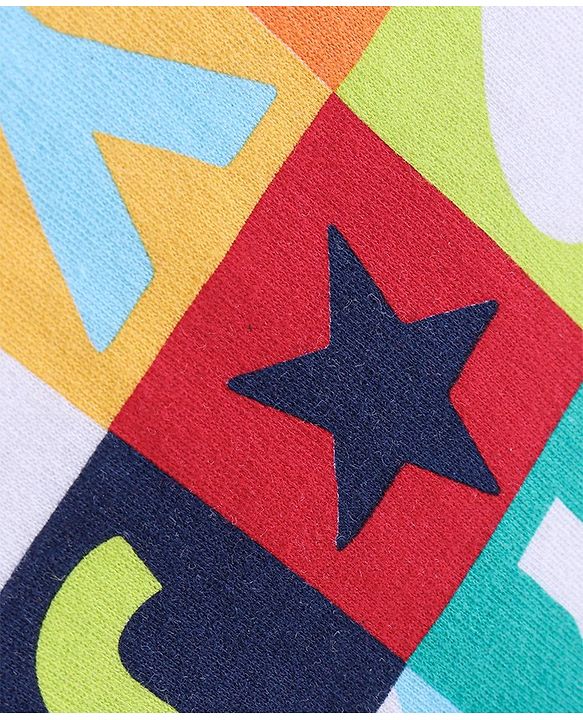 Babyhug 100% Cotton Knit Full Sleeves Stars Print Onesie Pack of 3 - Multicolour