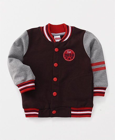 Babyhug Full Sleeves Sweatshirt East 2010 Patch - Brown