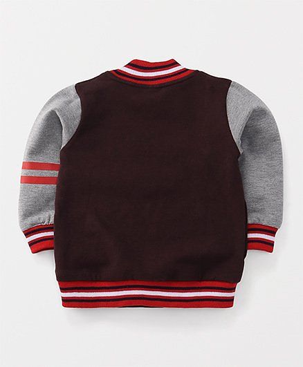 Babyhug Full Sleeves Sweatshirt East 2010 Patch - Brown