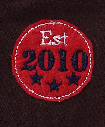 Babyhug Full Sleeves Sweatshirt East 2010 Patch - Brown