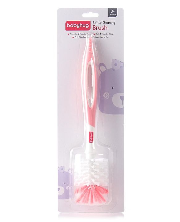 Babyhug Bottle & Nipple Cleaning Brushes - Pink