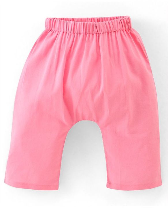 Babyhug Cotton Woven Sleeveless Vest & Pajama Set Floral Print - Pink