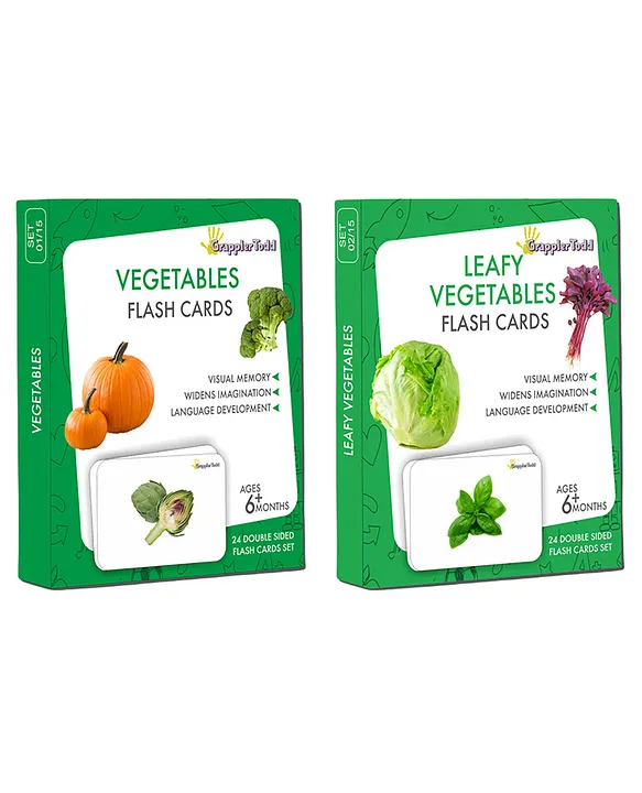 Educational Flash Cards Vegetables - T For Toys