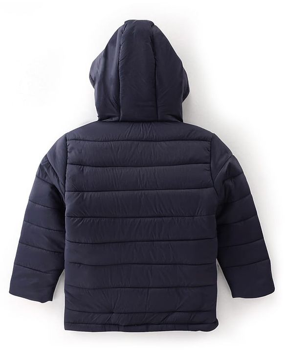 Pine Kids Full Sleeves Cut and Sew Medium Winter Jacket Solid Colour- Blue