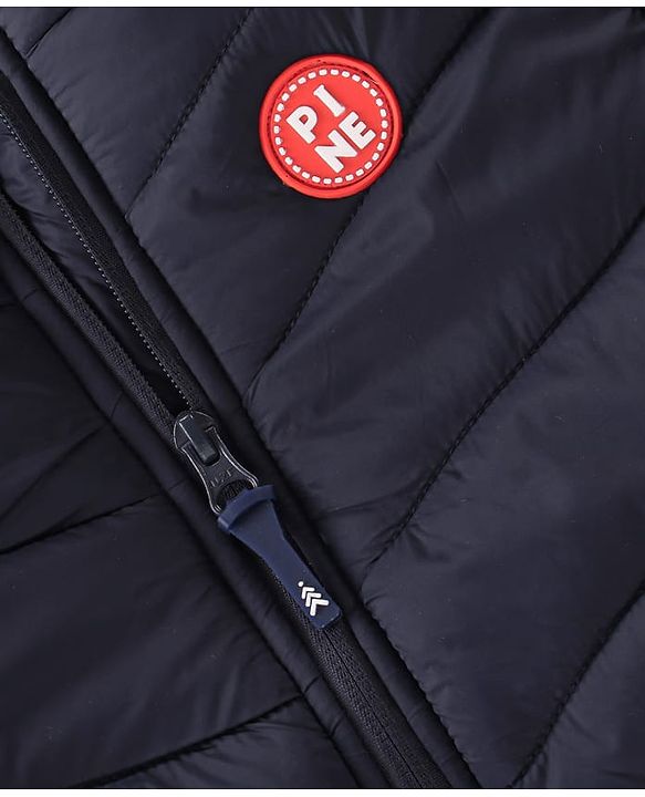Pine Kids Full Sleeves Cut and Sew Medium Winter Jacket Solid Colour- Blue