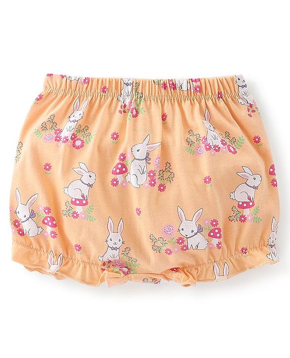 Babyhug 100% Cotton Knit Bloomer Floral Print Pack of 3 - Multicolor