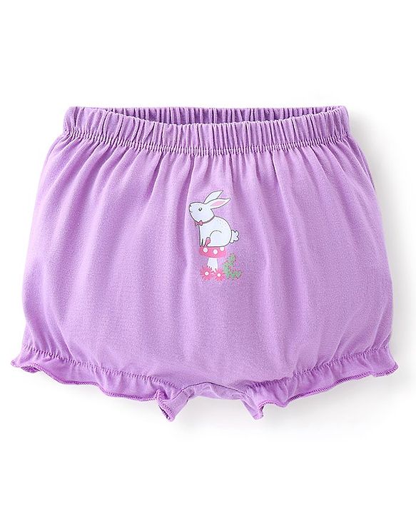 Babyhug 100% Cotton Knit Bloomer Floral Print Pack of 3 - Multicolor
