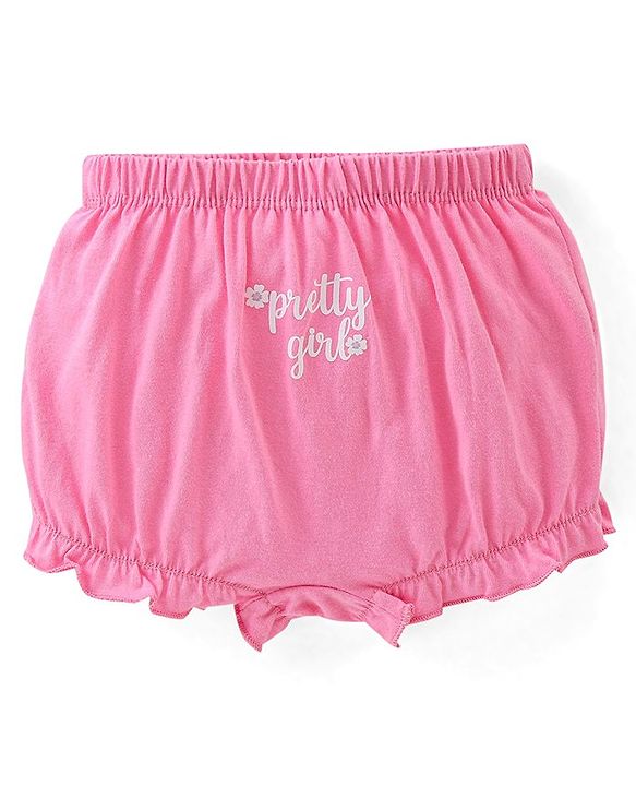 Babyhug 100% Cotton Knit Floral Print Bloomers Pack of 3 - Multicolour