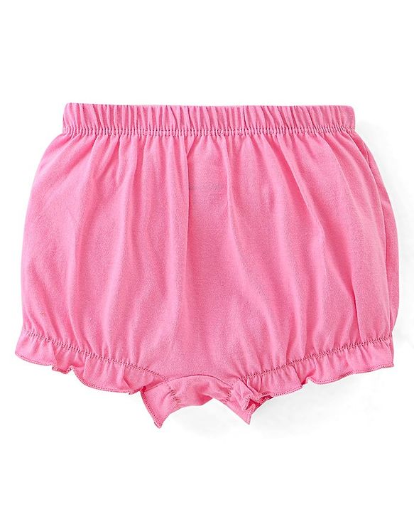 Babyhug 100% Cotton Knit Floral Print Bloomers Pack of 3 - Multicolour