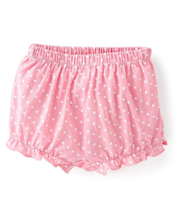 Babyhug 100% Cotton Knit Bloomers Butterfly Print Pack of 3 - Pink & White