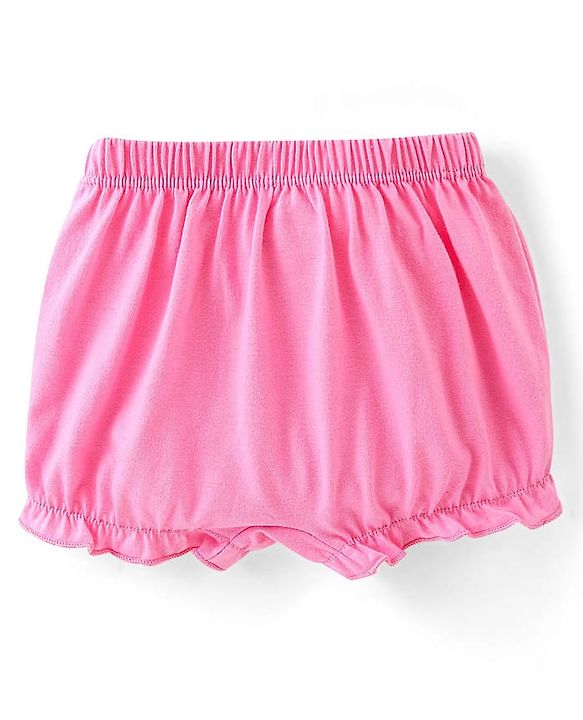 Babyhug 100% Cotton Bloomers Fox & Floral Print Pack of 3- Blue Yellow & Pink