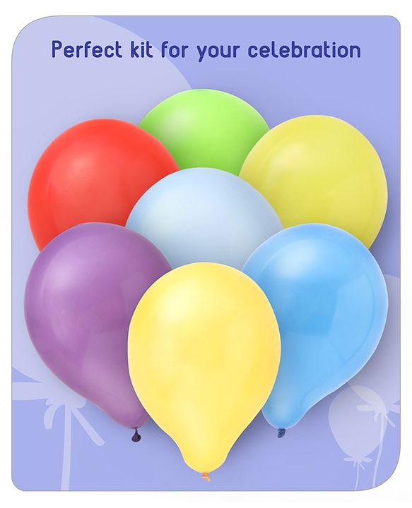Babyhug Rainbow Balloon Decor Kit Multicolor - Pack of 65