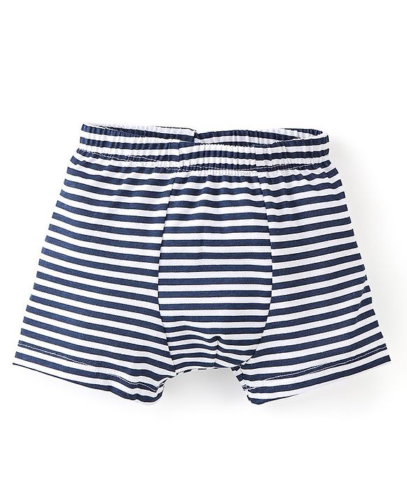 Babyhug 100% Cotton Knit Trunk Stripes & Star Print Pack of 3 - Multicolor