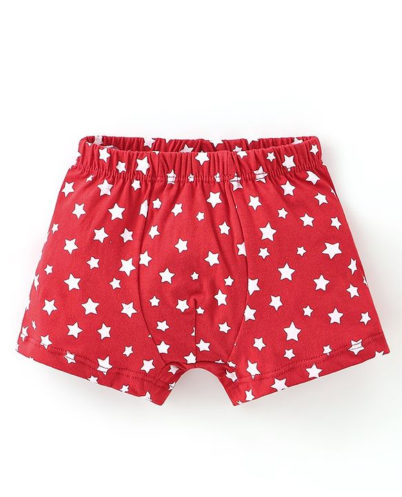 Babyhug 100% Cotton Knit Trunk Stripes & Star Print Pack of 3 - Multicolor