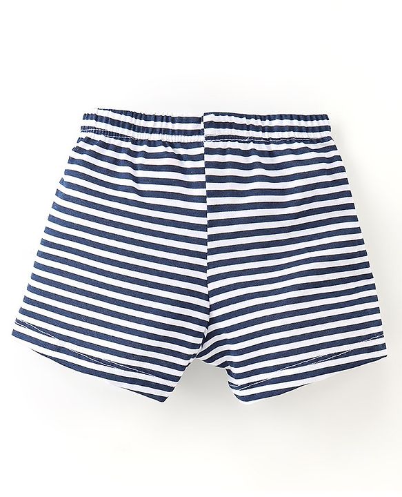 Babyhug 100% Cotton Knit Trunk Stripes & Star Print Pack of 3 - Multicolor