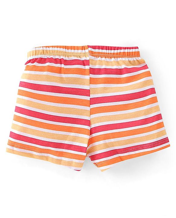 Babyhug 100% Cotton Knit Fruity Print Trunks Pack of 3 - Multicolour