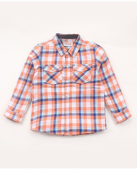 Babyhug Full Sleeves Checkered Shirt & Jeans - Multicolor & Blue