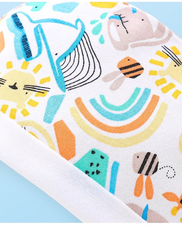 Babyhug 100% Cotton Knit Cap Animal Print - Multicolor