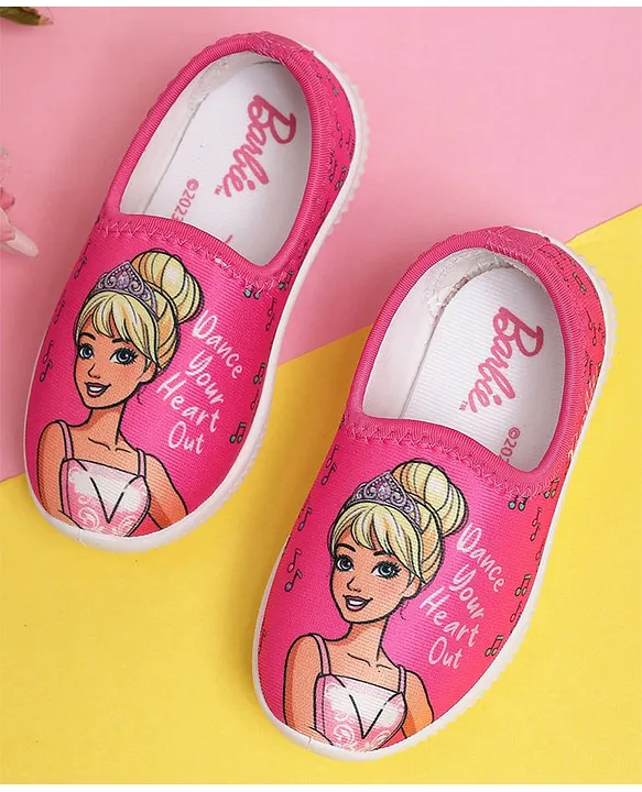 Buy Kidsville Mattel Featuring Barbie Printed Shoes Pink for Girls