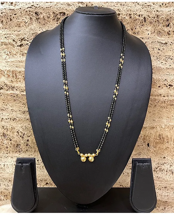 Long Mangalsutra Vati Black Beads Chain – Digital Dress Room