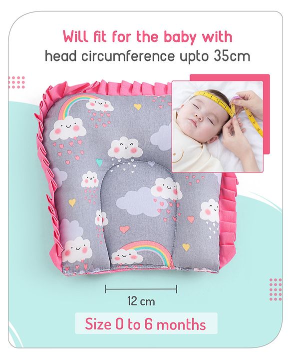 Babyhug 100% Cotton Bedding Set with Neck Pillow And Bolsters Set Sheep on Moon Print - White & Yellow