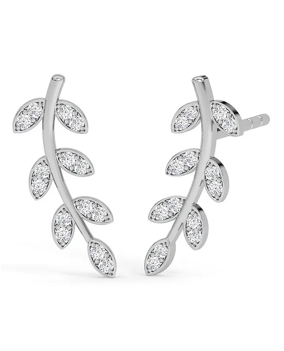 Sterling Silver Leaf Drop Earrings - Lovisa