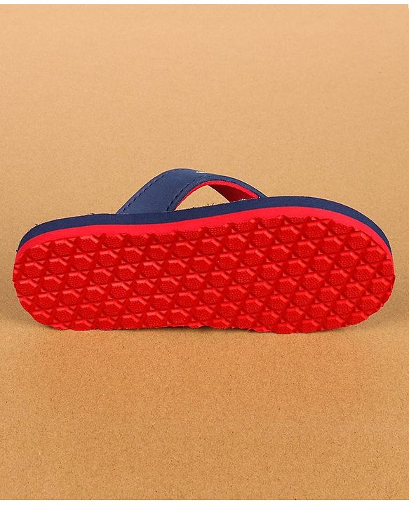 Cute Walk by Babyhug Casual Slip On Flip Flops with Striped & Octopus Print  - Blue