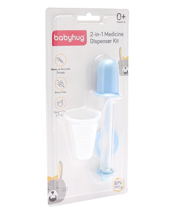 Babyhug 2-in-1 Medicine Dispenser Kit Blue- 2.5 ml