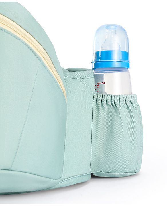 Babyhug Delight Cotton Hip Seat Cum Baby Carrier- Green