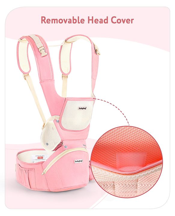 Babyhug Delight Cotton Hip Seat Cum Baby Carrier- Peach