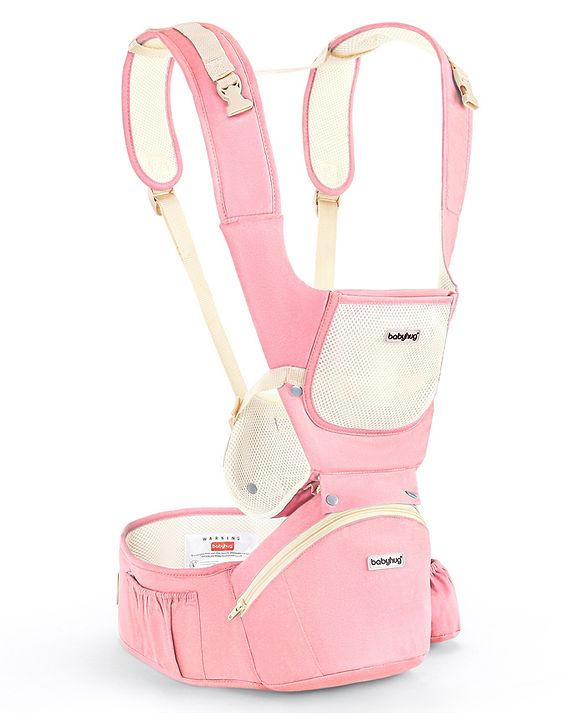 Babyhug Delight Cotton Hip Seat Cum Baby Carrier- Peach